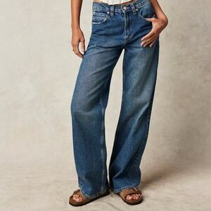 We The Free Blue Flare & Wide Leg Jeans